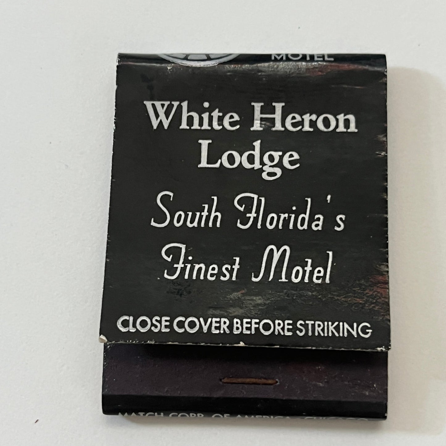 White Heron Lodge Homestead Florida Vintage Matchbook Cover TB6-MB1-2