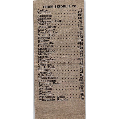 Seidel Bros Service Dorchester WI Vintage Matchbook Cover SF3-Y1