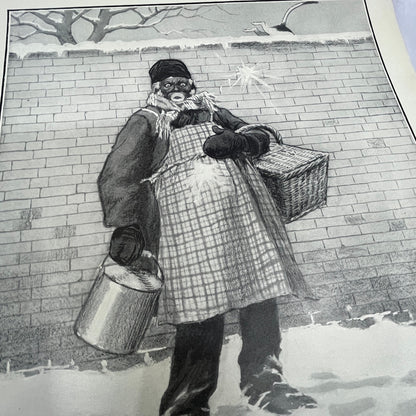 Older Black Man Snowball Attack  - Original 1904 A.B. Frost Art Print V14-3