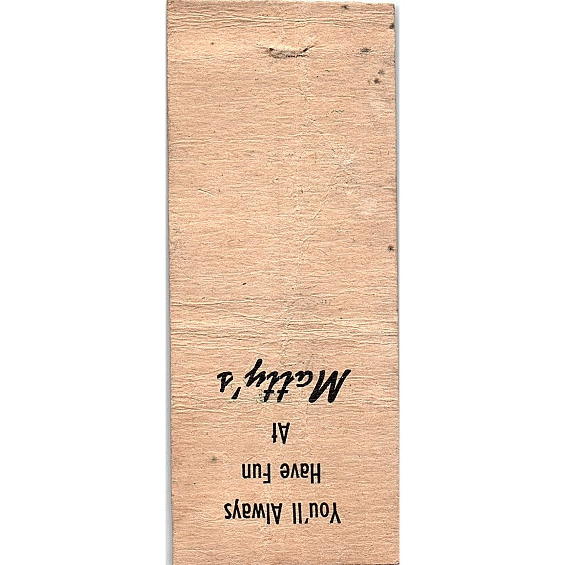 Matty's Knife and Fork Room Ely MN Vintage Matchbook Cover SF3-Y3