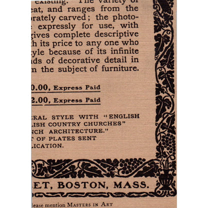 The London School of Art John M. Swan Frank Brangwyn c1905 Victorian Ad AE9-MA7