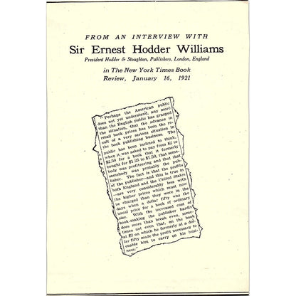 William J Locke's New Beloved Vagabond c1920 Ad AF8-10