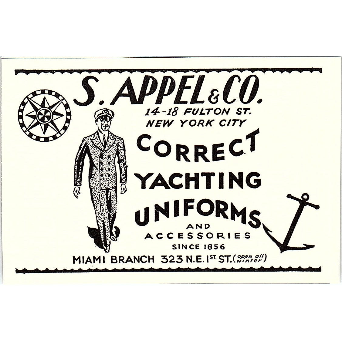S. Appel & Co Correct Yachting Uniforms New York City 1932 Ad AG2-M18
