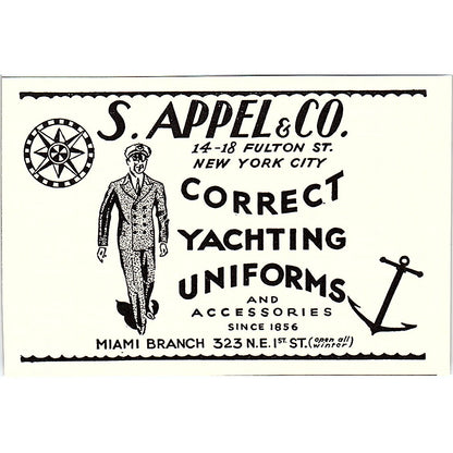 S. Appel & Co Correct Yachting Uniforms New York City 1932 Ad AG2-M18