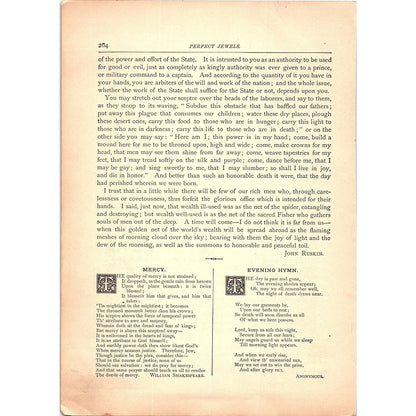 The True Use of Wealth - John Ruskin 2 Pages 1884 Poem TA5-CJ-4