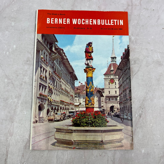 1963 Berner Wochen Bulletin Bern Germany Travel Guide Book ML1-7