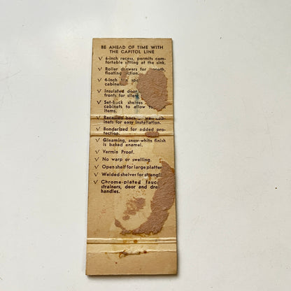 Jersey Home Improvement Co East Paterson NJ Vintage Matchbook Cover MB91-6