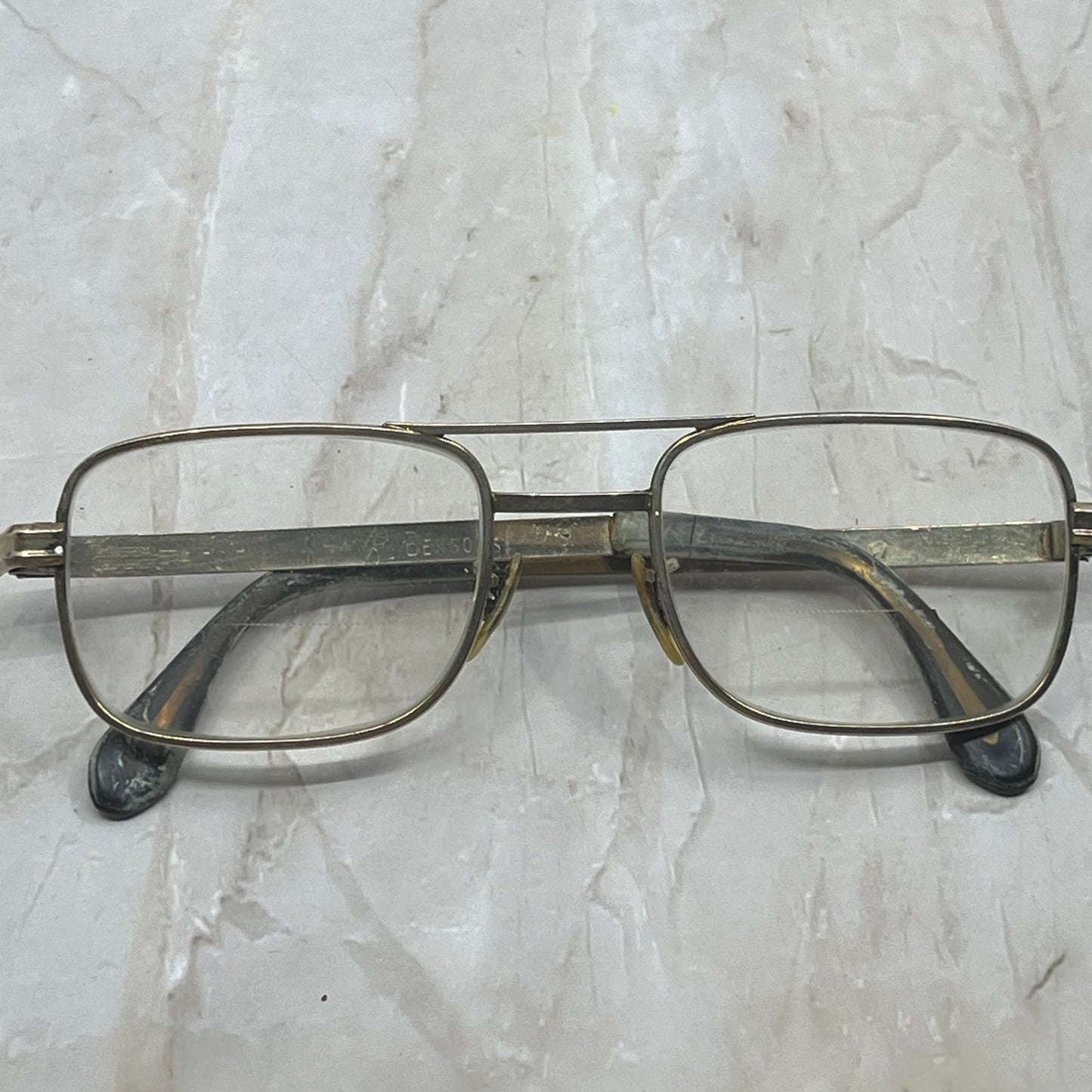Vintage Benson's 12k GF Aviator Glasses Eyeglasses Frames 5 3/4 England SB8