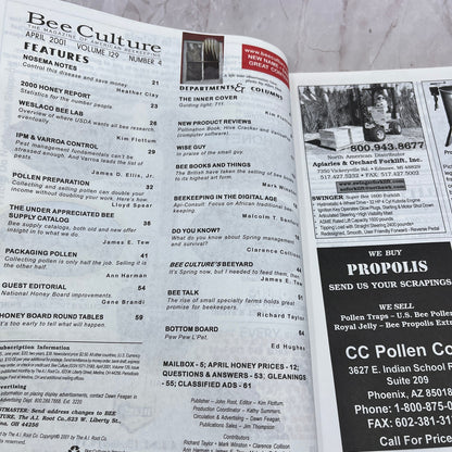 2001 Apr - Gleanings in Bee Culture Magazine - Bees Beekeeping Honey M32