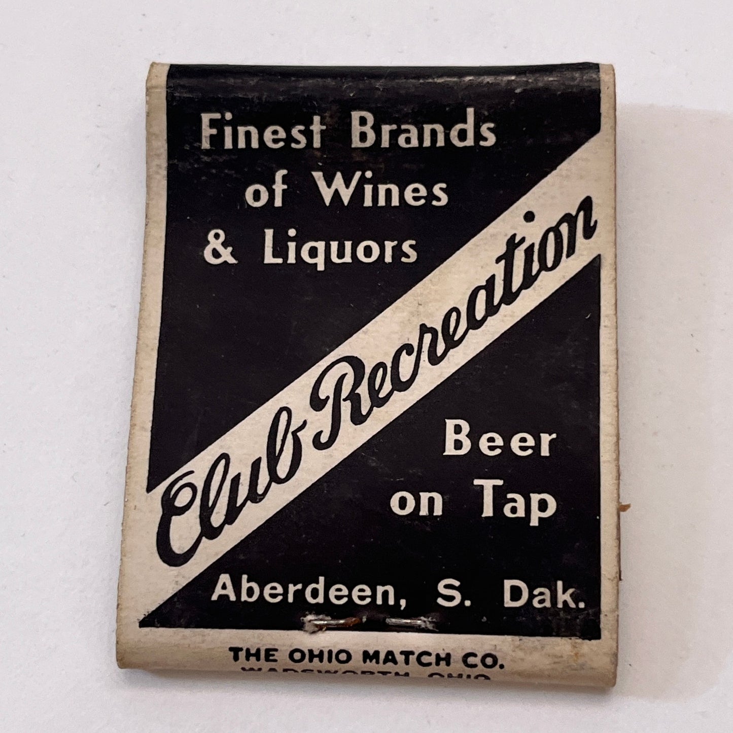 Club Cafe Aberdeen South Dakota Vintage Matchbook Cover TB8-MB3-6