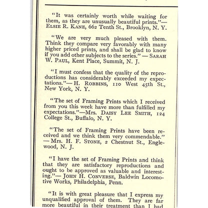 Braun's Carbon Prints Braun, Clement & Co NY - 1908 Ad AF4-3