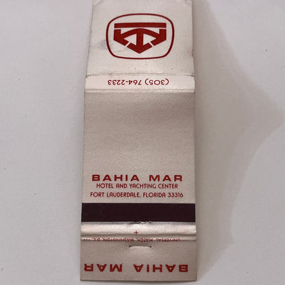 Bahia Mar Hotel & Yachting Center Ft Lauderdale FL Matchbook Cover TB6-MB1-10