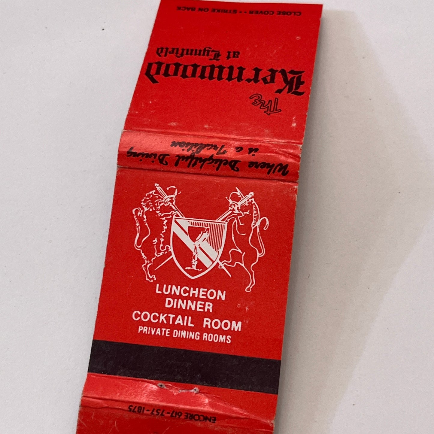 The Kernwood at Lynnfield MA John & George Koniares Matchbook Cover TB6-MB1-10