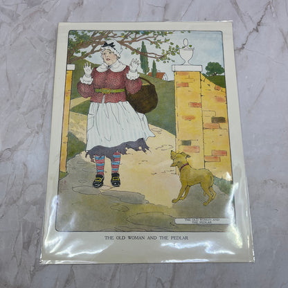 The Old Woman and The Pedlar Mother Goose Print Blanche Fisher Wright FL6-9