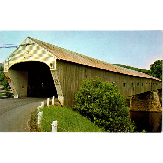 Cornish-Windsor VT NH Vintage Covered Bridge Postcard PC13