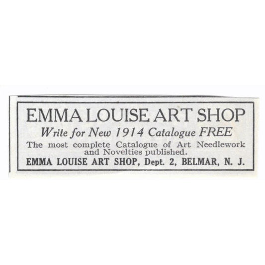 Emma Louise Art Shop Belmar NJ 1913 Magazine Advertisement AE7-N8