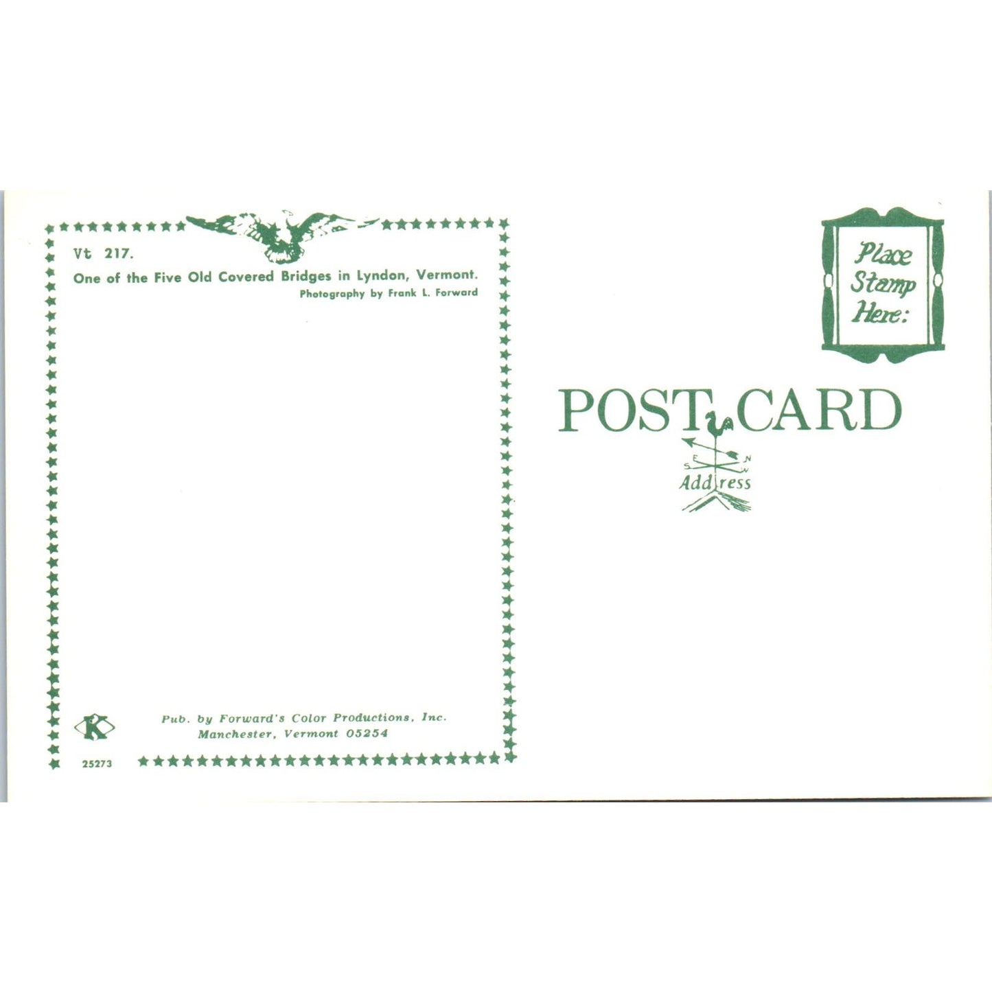 One of 5 Covered Bridges in Lyndon VT Vintage Covered Bridge Postcard PD5