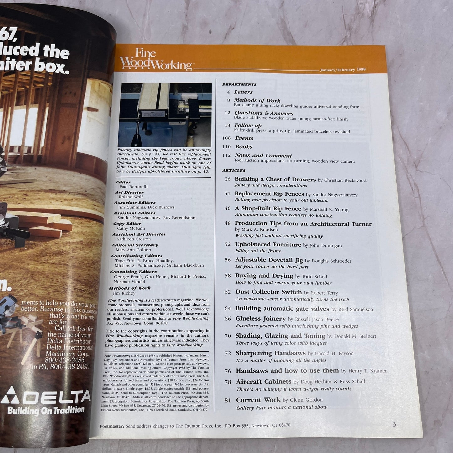 Upholstered Furniture - Jan/Feb 1988 No 68 - Fine Woodworking Magazine M32