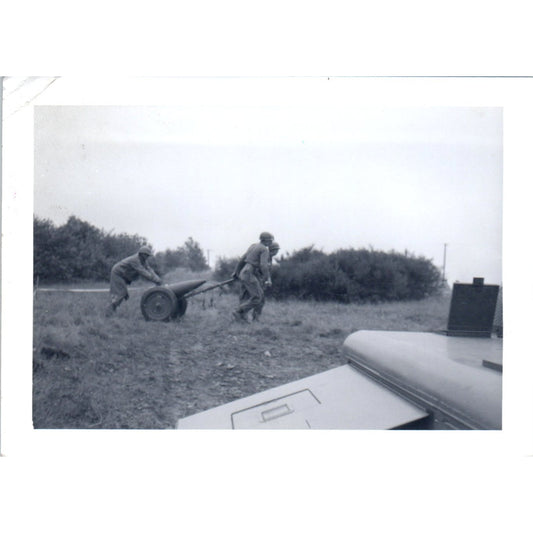 US Army Soldiers With Bomb Trolley Postwar Germany c1954 Army Photo AF1-AP2
