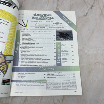 2002 March American Bee Journal Magazine Bees Beekeeping Honey M7