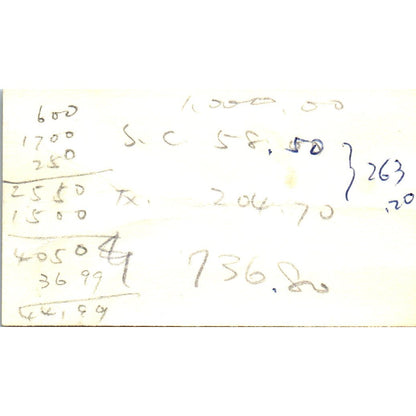 John Shaw Van Waters & Rogers Chemicals Houston Vintage Business Card SE3-B10