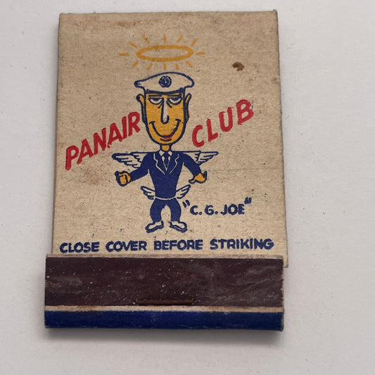 Panair Club C.G. Joe Pan American Airways Employees Vtg Matchbook Cover TB8-MB-7