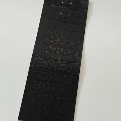 Going Hotel & Cafe Larry and Clara Butler Gillette WY Matchbook Cover TB6-MB1-14