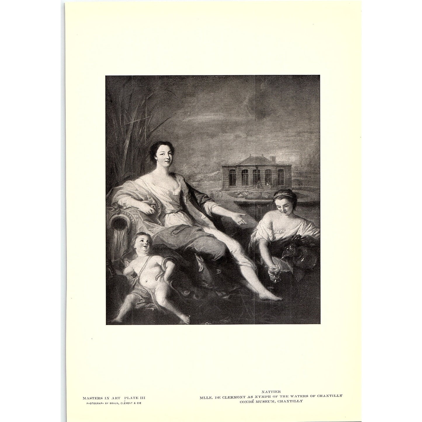 Mlle De Clermont as Nymph of Waters of Chantilly Nattier 1902 Art Print AF4-11