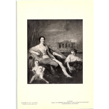 Mlle De Clermont as Nymph of Waters of Chantilly Nattier 1902 Art Print AF4-11