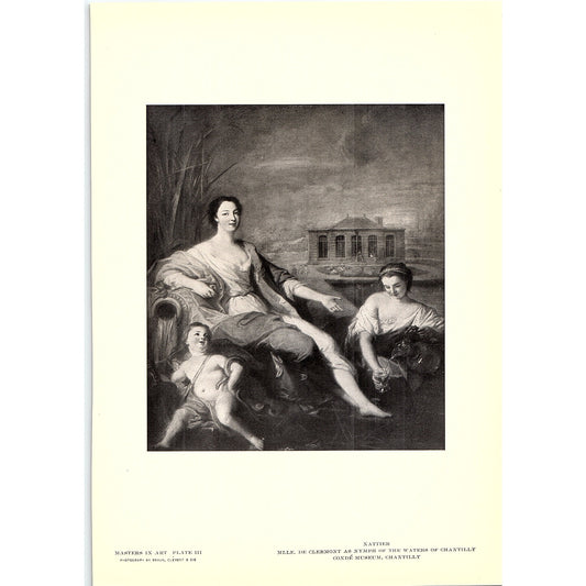 Mlle De Clermont as Nymph of Waters of Chantilly Nattier 1902 Art Print AF4-11
