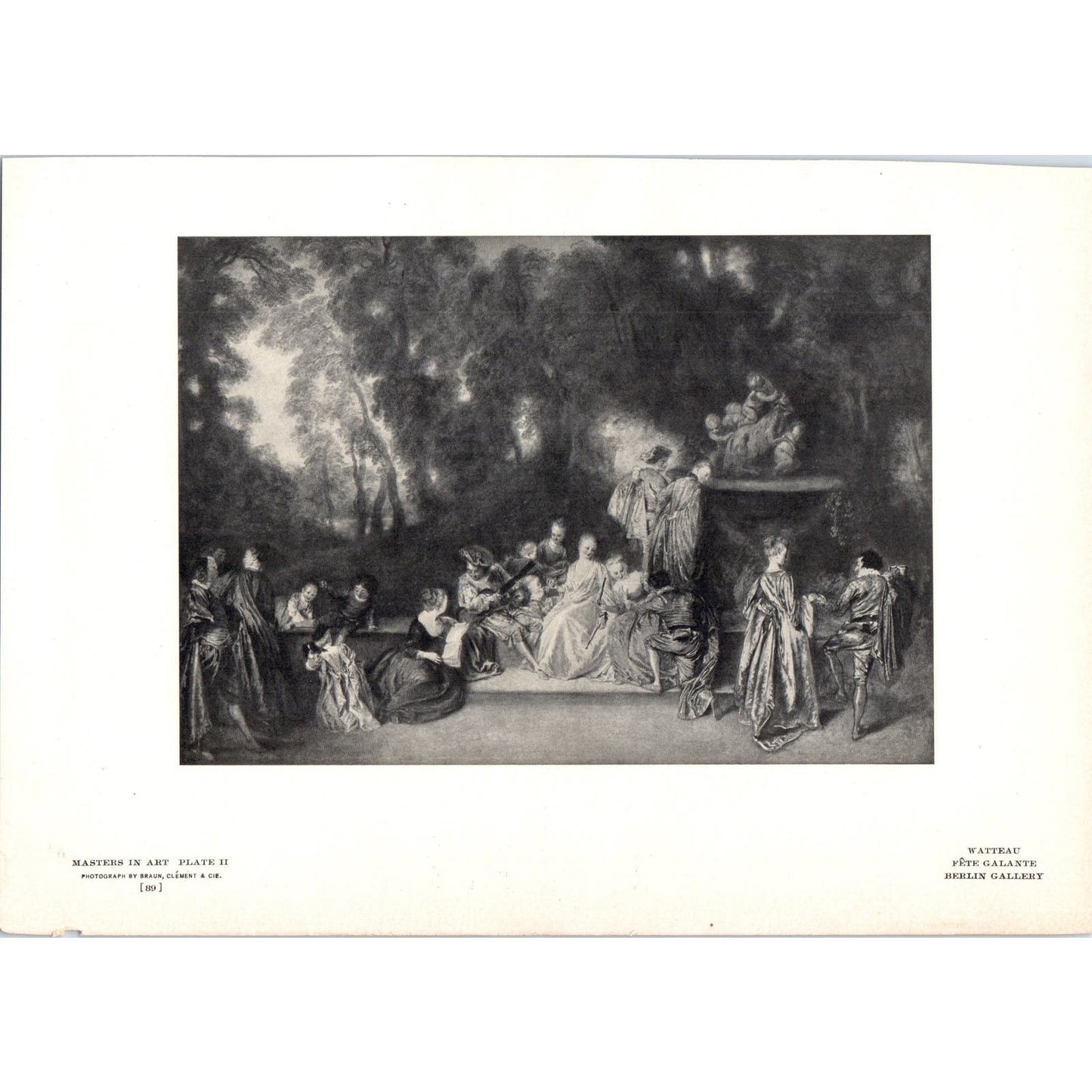 Fete Galante - Watteau c1905 Art Print D12