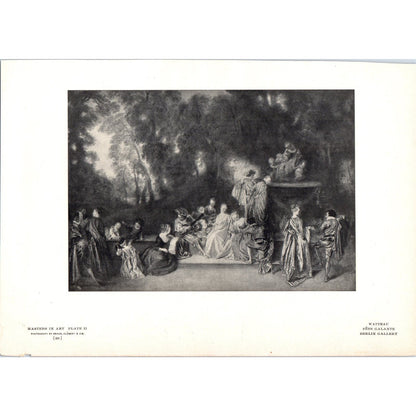 Fete Galante - Watteau c1905 Art Print D12