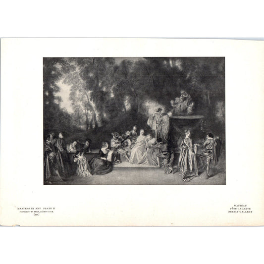 Fete Galante - Watteau c1905 Art Print D12