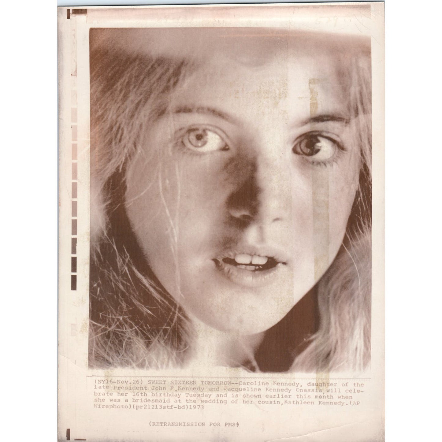 Caroline Kennedy Prepares for 16th Birthday 1973 8x10 Original Press Photo D1-P