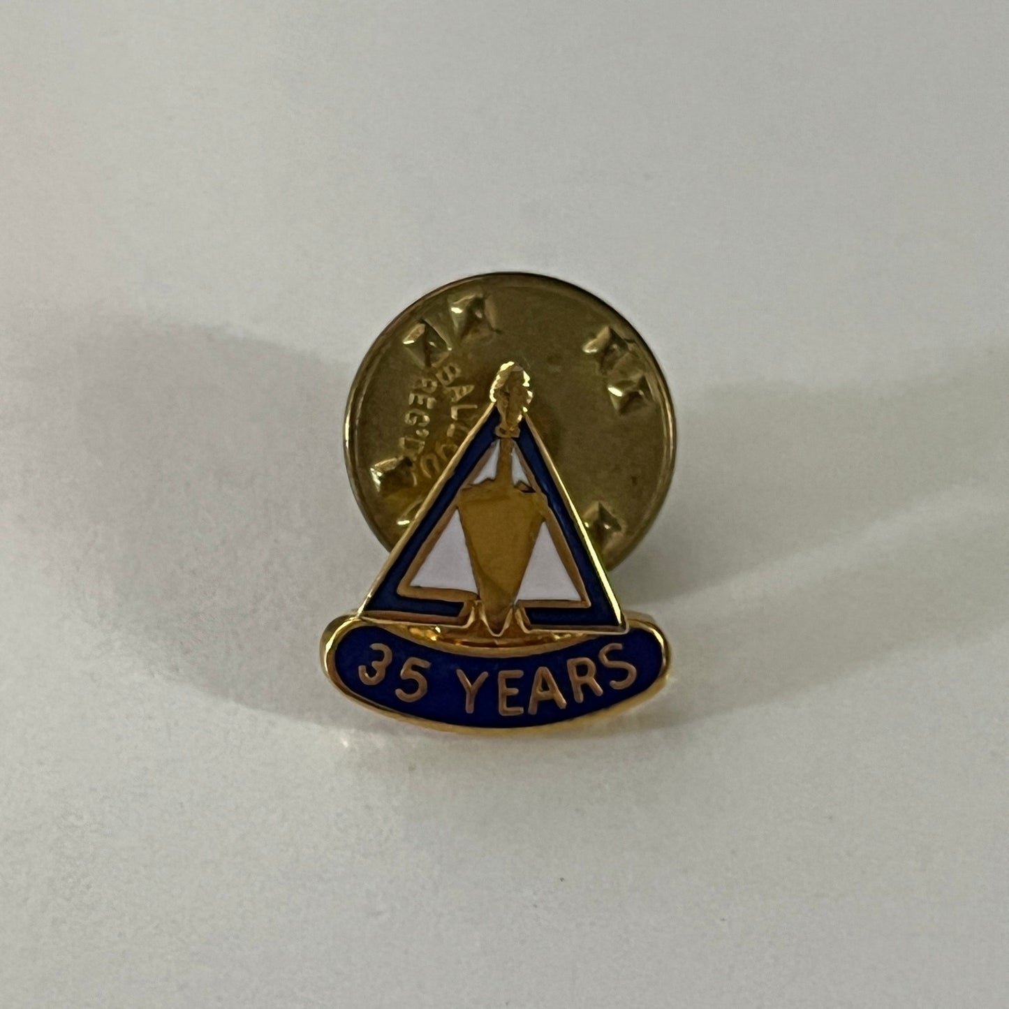 Masonic 35 Years Vintage Council Lapel Pin Enamel Pinback Button SD6