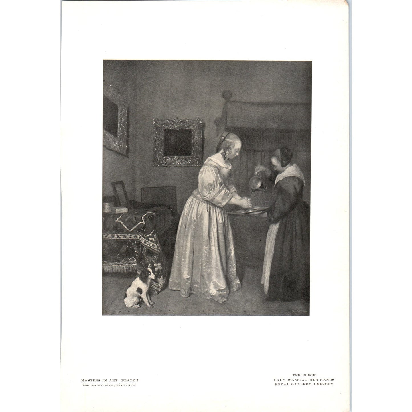 Lady Washing Her Hands - Ter Borch c1905 Art Print D14