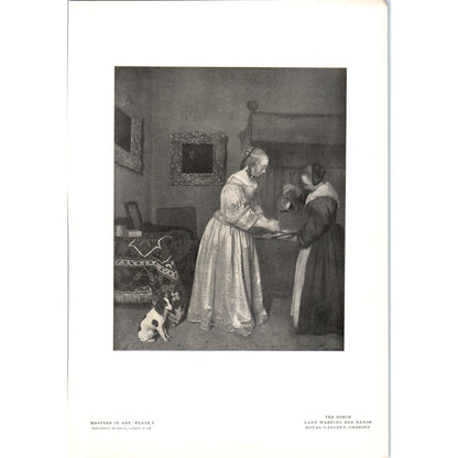 Lady Washing Her Hands - Ter Borch c1905 Art Print D14