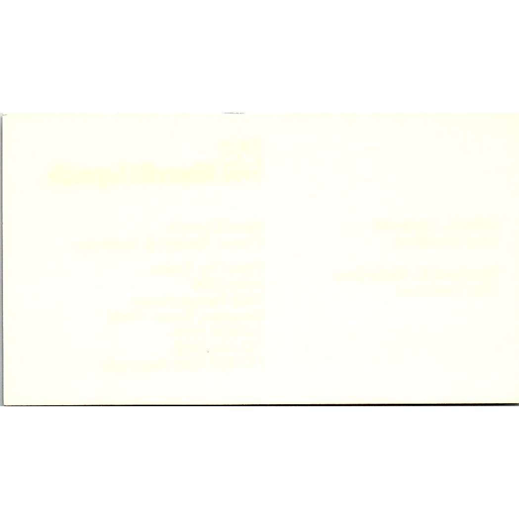 Merrill Lynch Pierce Fenner, Meischen Houston Texas Vintage Business Card SB4-B1