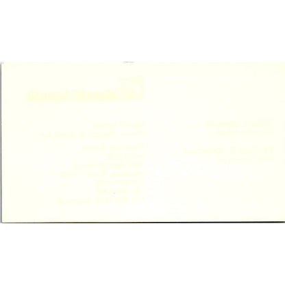 Merrill Lynch Pierce Fenner, Meischen Houston Texas Vintage Business Card SB4-B1