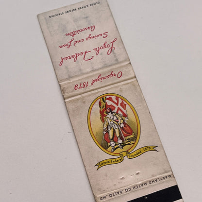 Loyola Federal Savings and Loan Association Vintage Matchbook Cover TB6-MB2-3