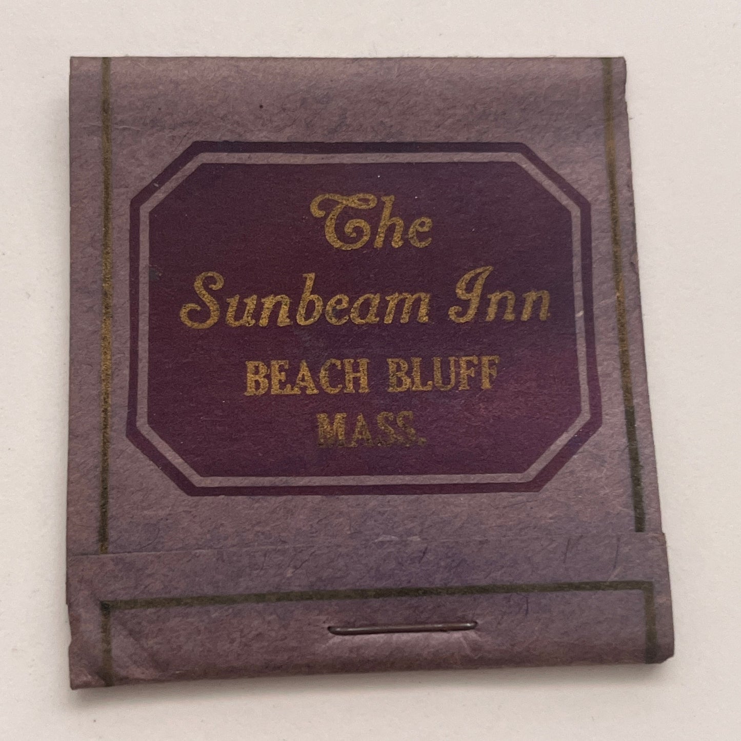 The Sunbeam Inn Beach Bluff MA Vintage Matchbook Cover TB8-MB2-7
