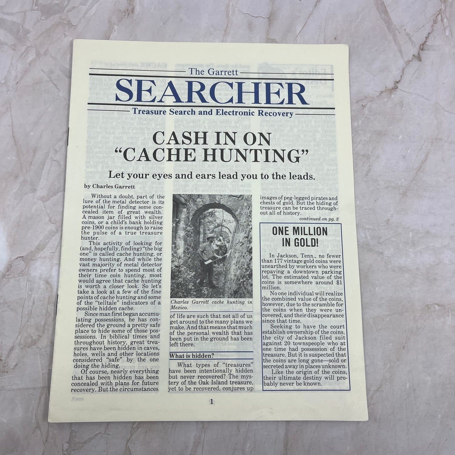 1987 Feb - The Garrett Searcher Newsletter Treasure Hunting Metal Detectors M20