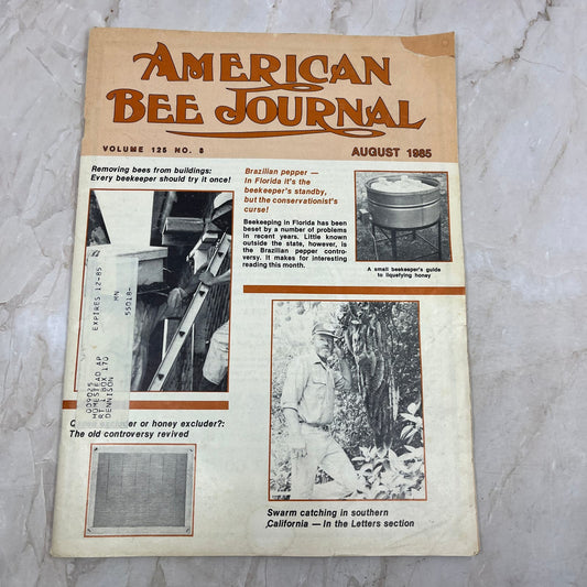 1985 August American Bee Journal Magazine Bees Beekeeping Honey M8-2