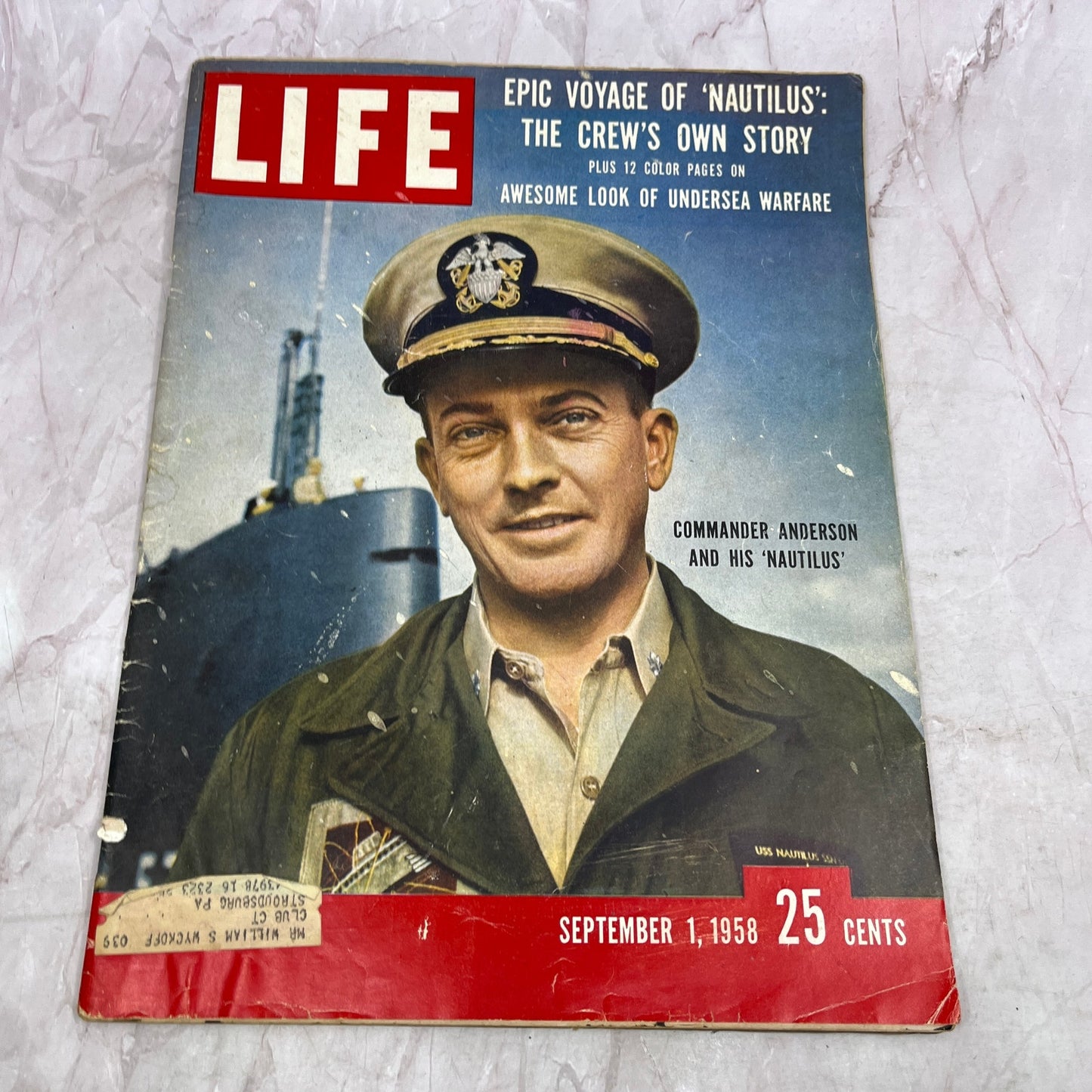 Life Magazine September 1, 1958 Commander Anderson and His 'Nautilus' TK3