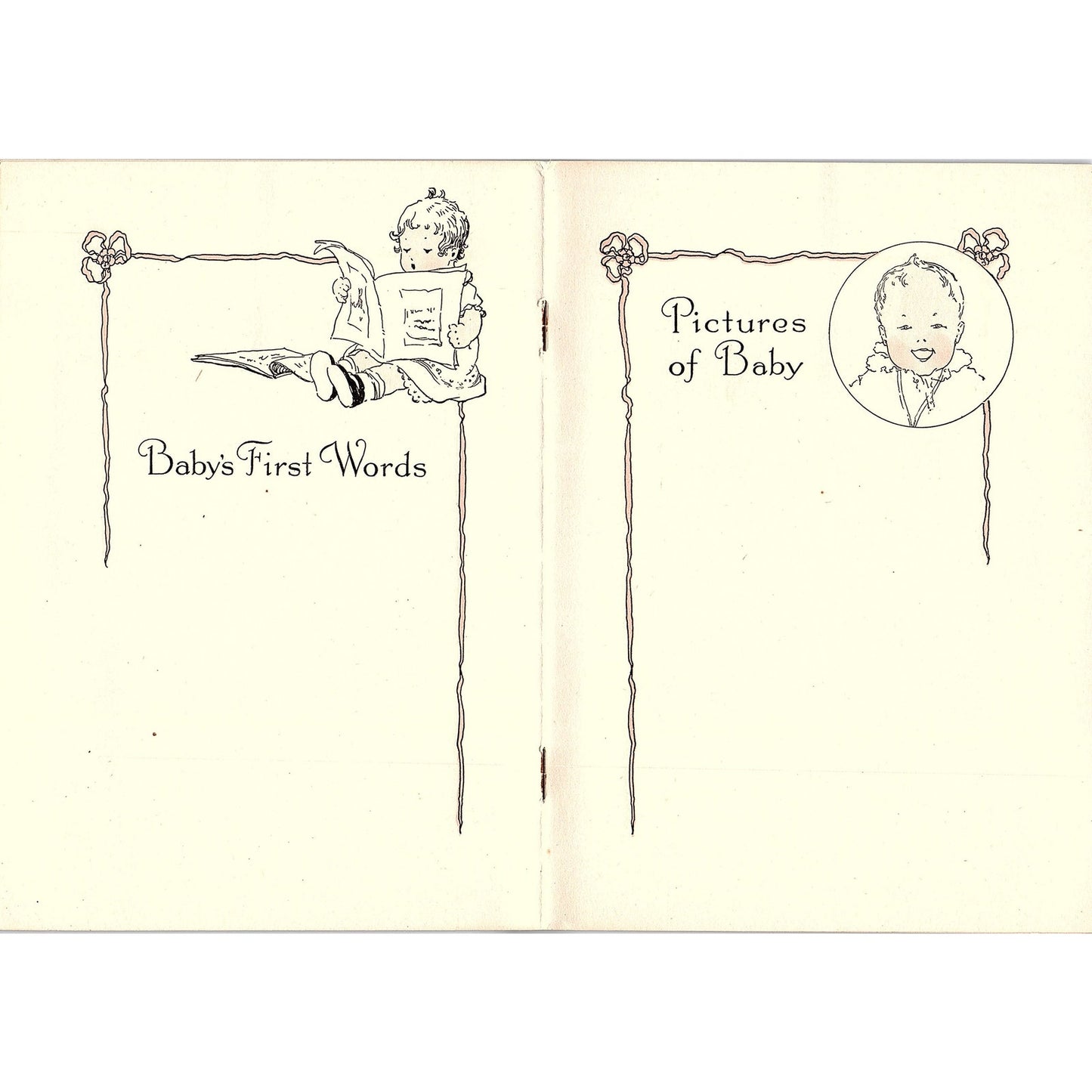 Early 1900s Baby Book BLANK Forbes & Wallace Baby Shop Springfield MA V5