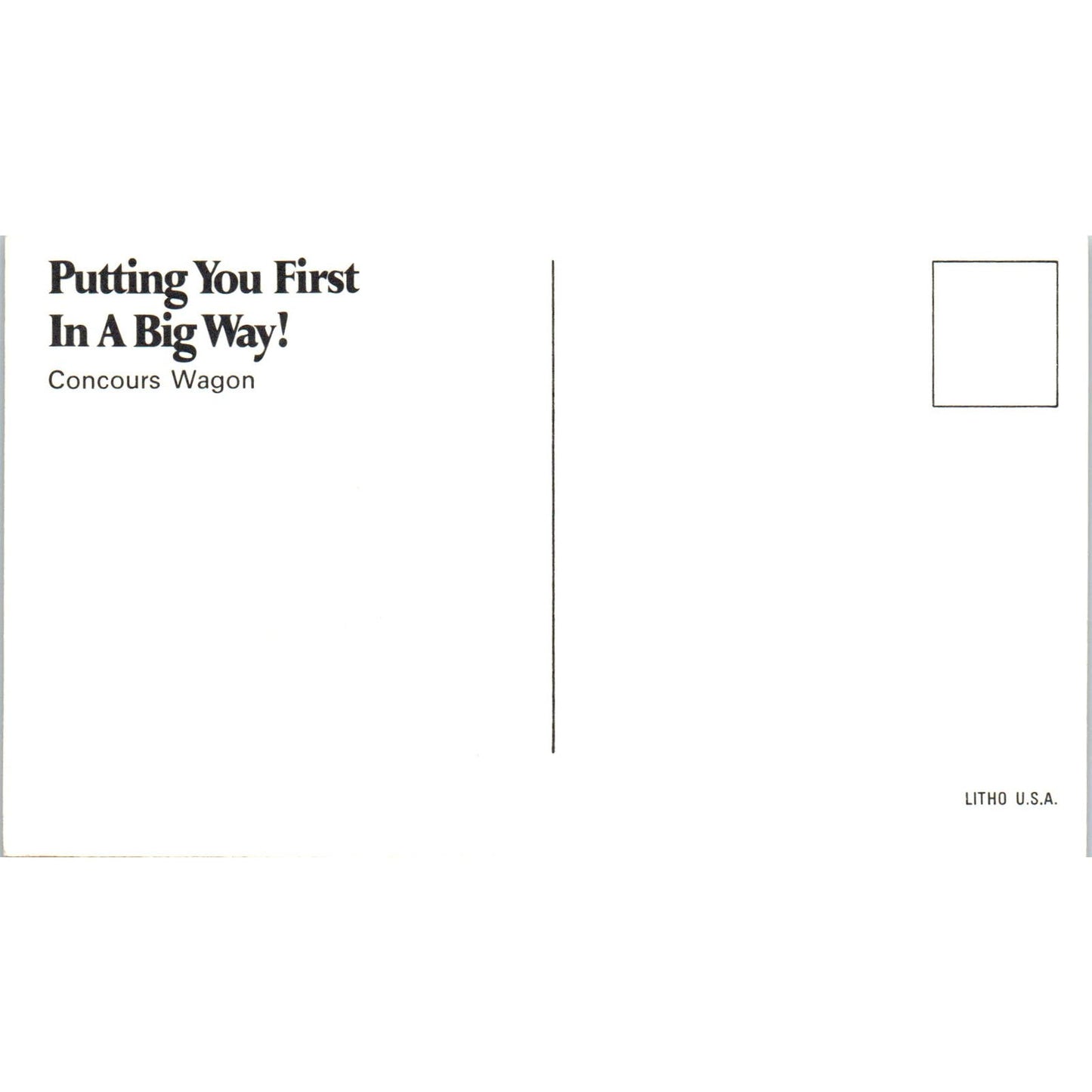 Chevrolet Chevy Concours Station Wagon Green Vintage Postcard PC12