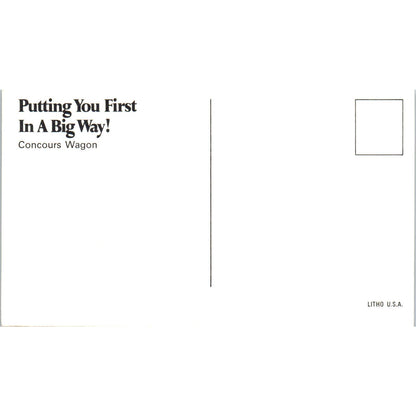 Chevrolet Chevy Concours Station Wagon Green Vintage Postcard PC12