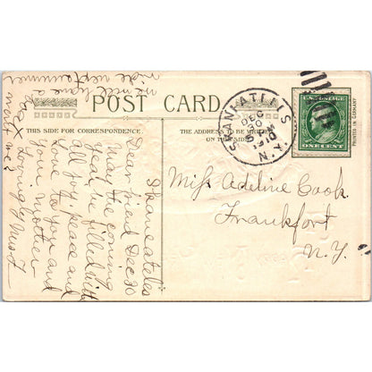 1910 Happy New Year John Winsch Back Original Postcard PC10