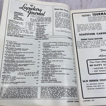 Opal Butterfly A. Worth Hobby - Lapidary Journal Magazine - Oct 1970 M24