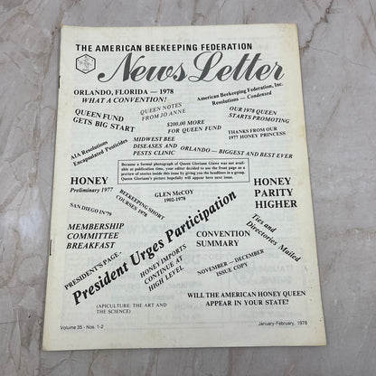 1978 Jan/Feb American Beekeeping Federation Newsletter Gainesville FL M15